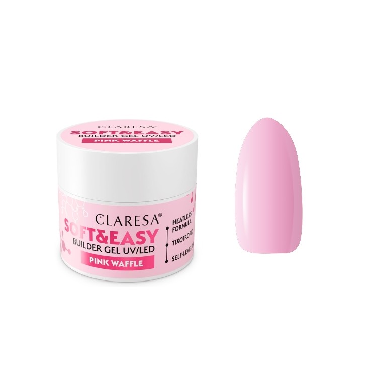 Claresa Soft & Easy Żel budujący do paznokci Pink Waffle 45 g