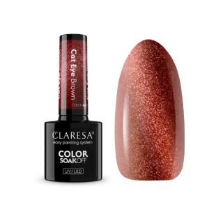Claresa Alchemy Cat Eye Lakier hybrydowy do paznokci Brown 5 g 
