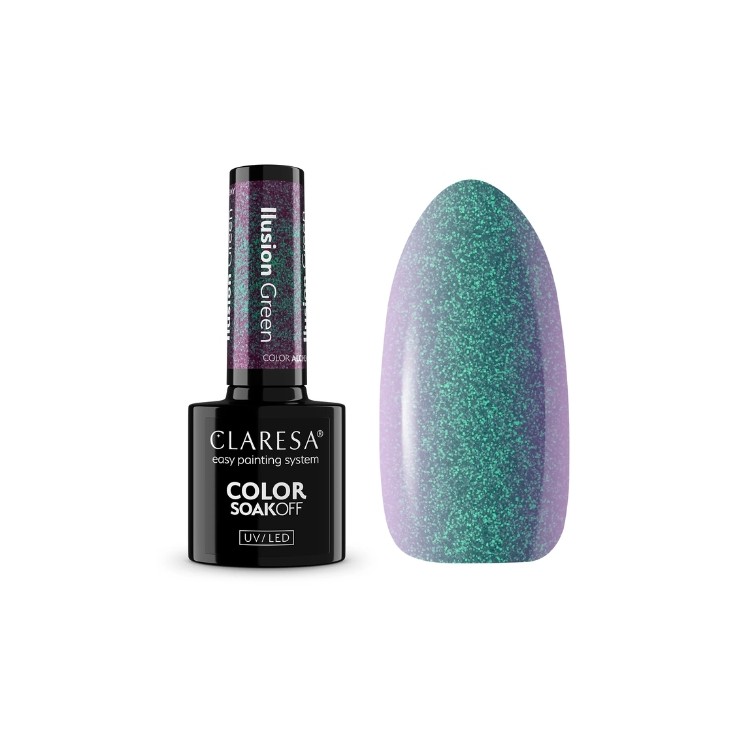 Claresa Alchemy Illusion Lakier hybrydowy do paznokci Green 5 g 