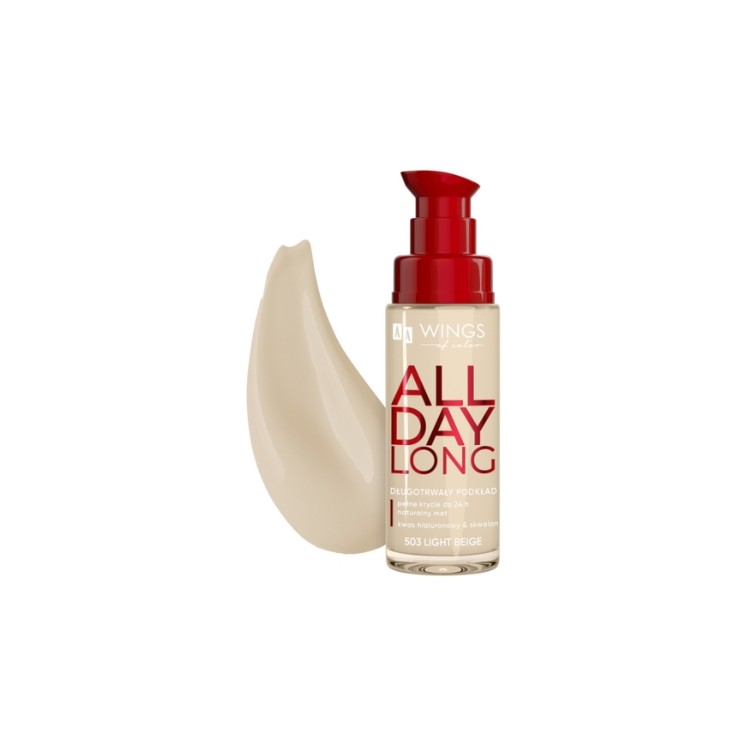 AA Wings of Color All Day Long Lasting Face Foundation /503/ Light Beige 30 ml