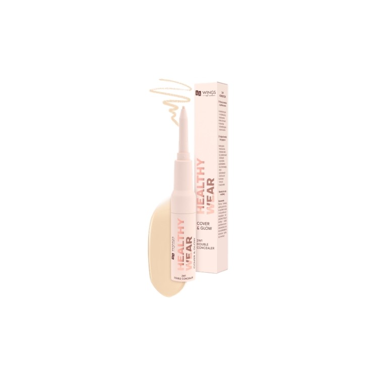 AA Wings of Color Healthy Wear Double Concealer Cover&Glow Korektor 2w1 /300/ Ivory 0,2 g + 7 g