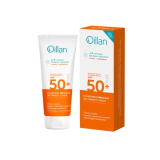 Oillan Protective Sunscreen Emulsion for Face and Body with SPF50 + Filter for Sensitive Skin 100 ml