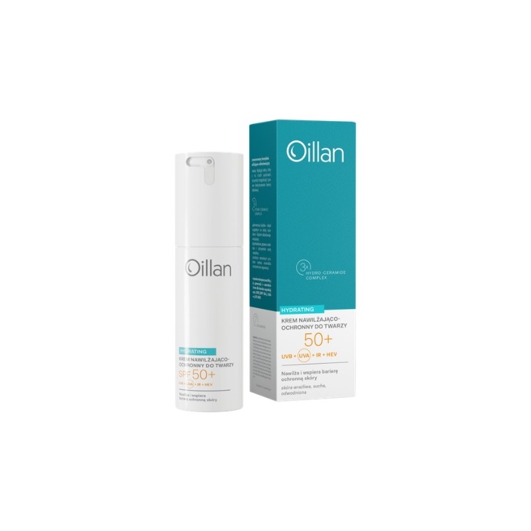 Oillan Hydrating lekki Krem nawilżający do skóry suchej i wrażliwej SPF50 50 ml