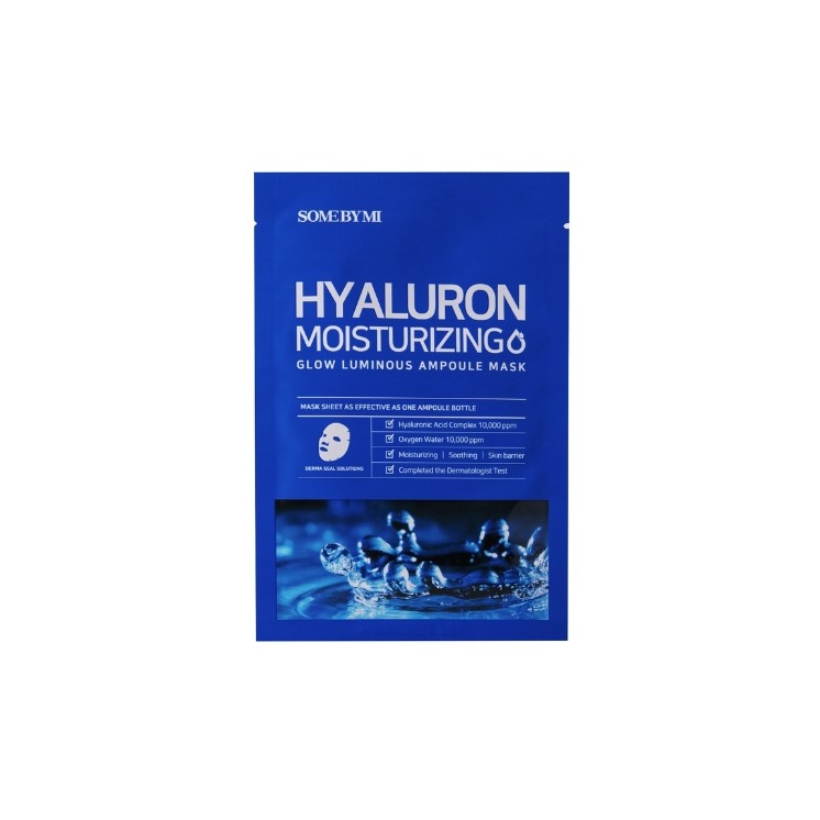 Some By Mi Hyaluron Moisturizing Glow Luminous Ampoule Mask nawilżająca Maska w płachcie 25 g