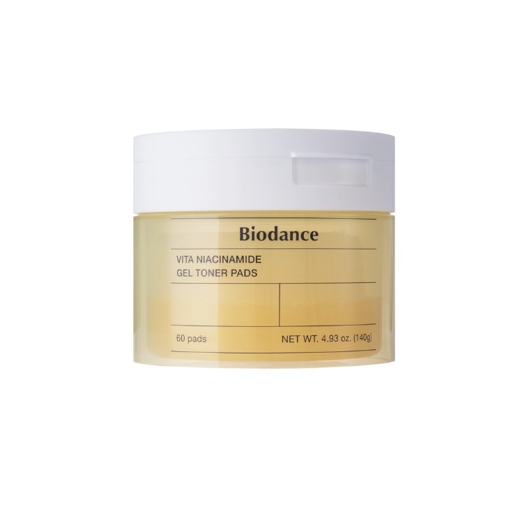 Biodance Vita Niacinamide Gel Toner Pads rozświetlające Płatki do twarzy 60 sztuk