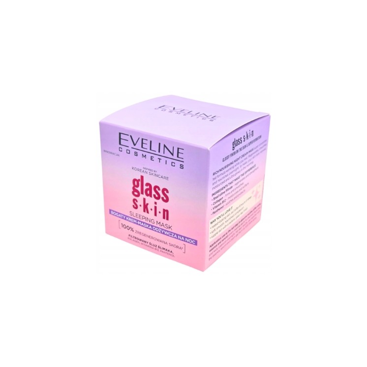 Eveline Glass Skin Sleeping Mask rich nourishing night cream-mask 50 ml