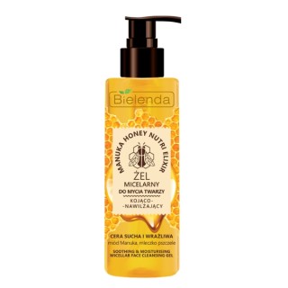 Bielenda MANUKA HONEY NUTRI ELIXIR Soothing and moisturizing micellar facial cleansing gel 200 g
