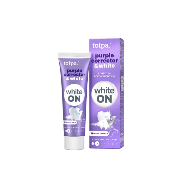 Tołpa White On Purple Corrector & White Toothpaste with purple pigment 75 ml