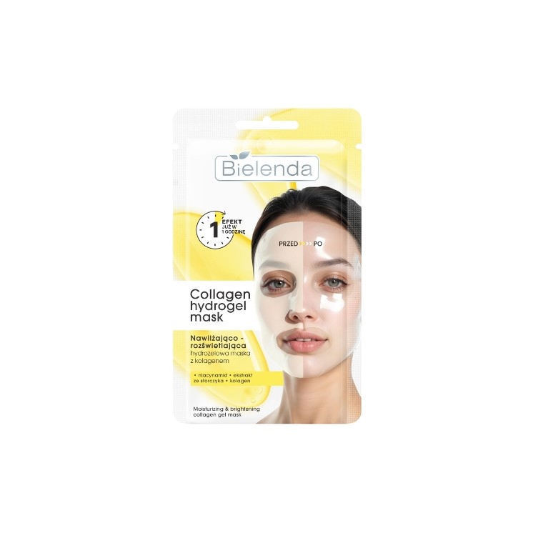 Bielenda Collagen Hydrogel Mask moisturizing and brightening face mask 1 piece