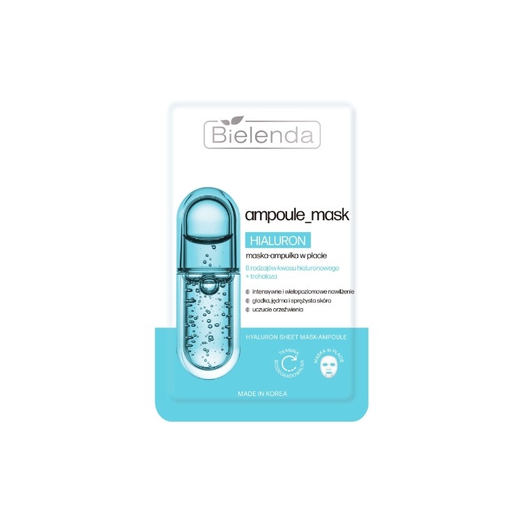 Bielenda Ampoule_mask moisturizing Hyaluron sheet mask-ampoule 1 piece