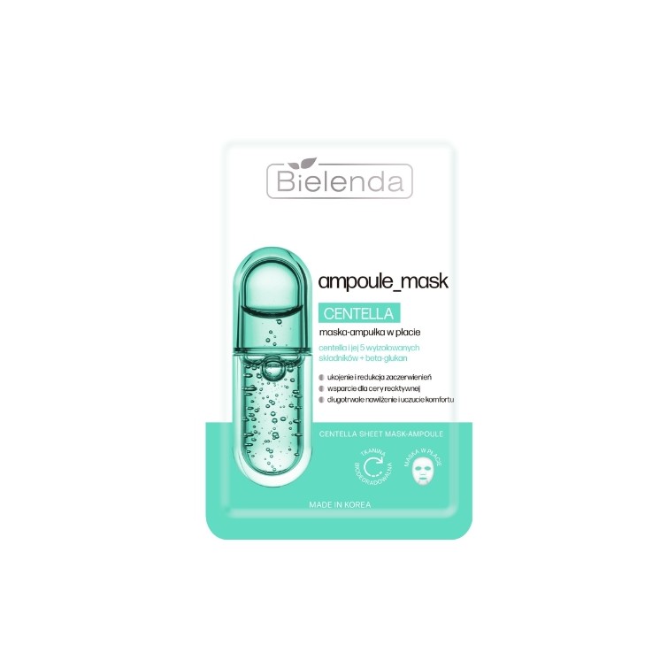 Bielenda Ampoule_mask reducing redness Centella sheet mask ampoule 1 piece