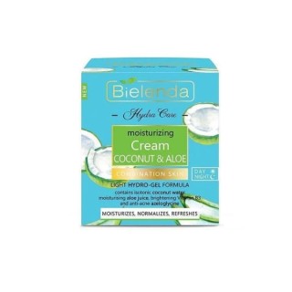 Bielenda Hydra Care Moisturizing Face Cream kokos and Aloe for Combination and Oily Skin 50 ml