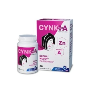 Zinc Plus A Skin, Hair and Nails 50 capsules