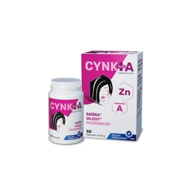 Zinc Plus A Skin, Hair and Nails 50 capsules