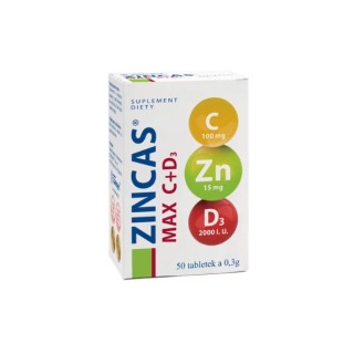 Zincas Max C+D3 50 tablets