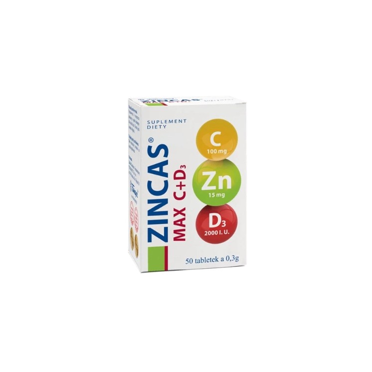 Zincas Max C+D3 50 tablets