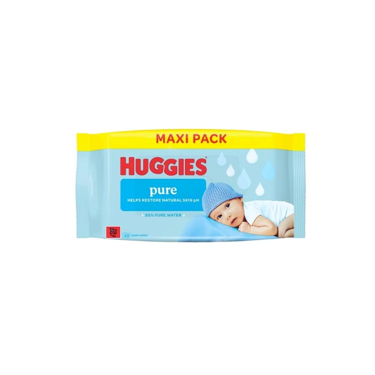 Huggies Pure Wet Wipes 60 pieces