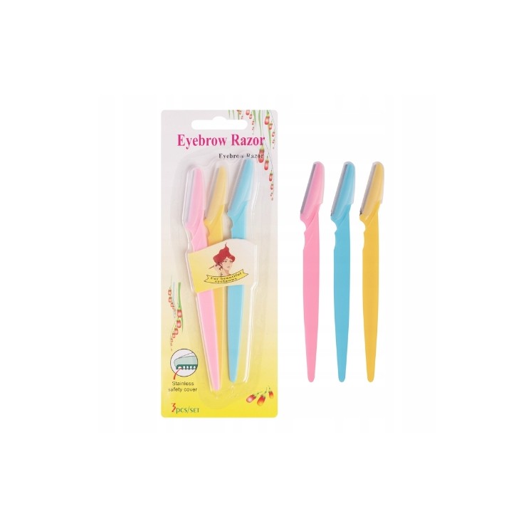 Set of 3 trimmers for trimming hair and eyebrows