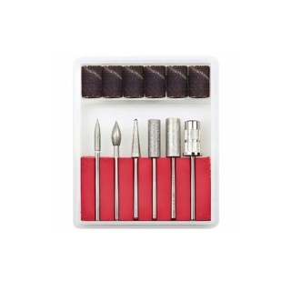 Set of 6 diamond nail and cuticle bits