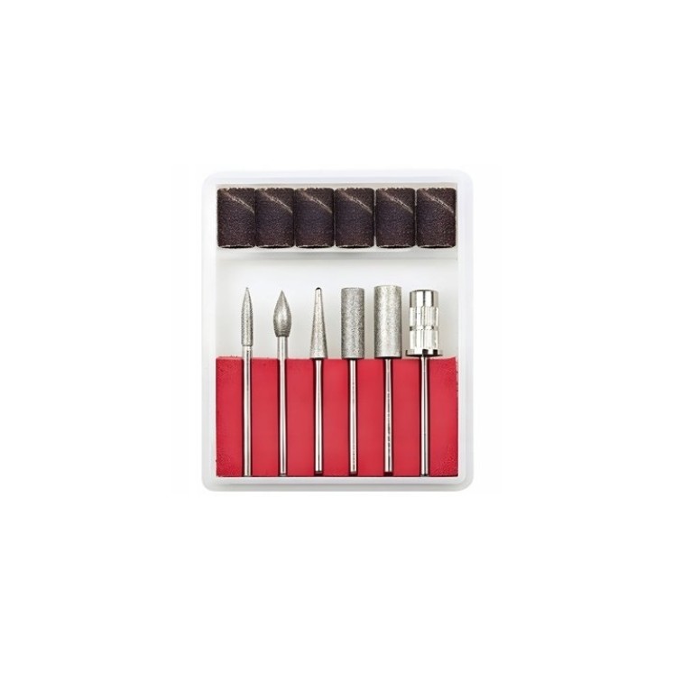 Set of 6 diamond nail and cuticle bits