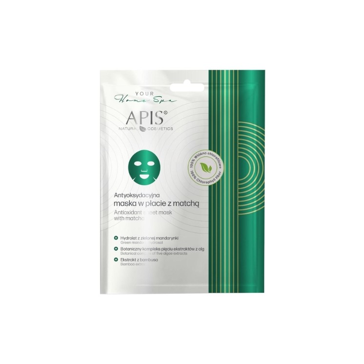 Apis Your Home Spa Antioxidant Sheet Mask with Matcha 1 pc.