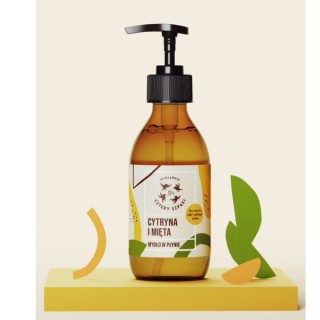 Mydlarnia Cztery Szpaki natural liquid soap Lemon Mint 300 ml