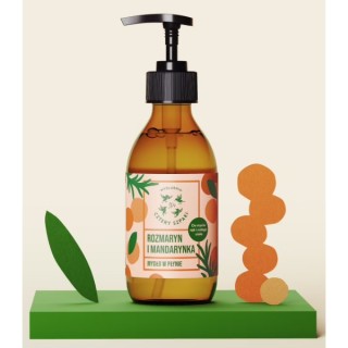 Mydlarnia Cztery Szpaki natural liquid soap Rosemary and Mandarin 300 ml