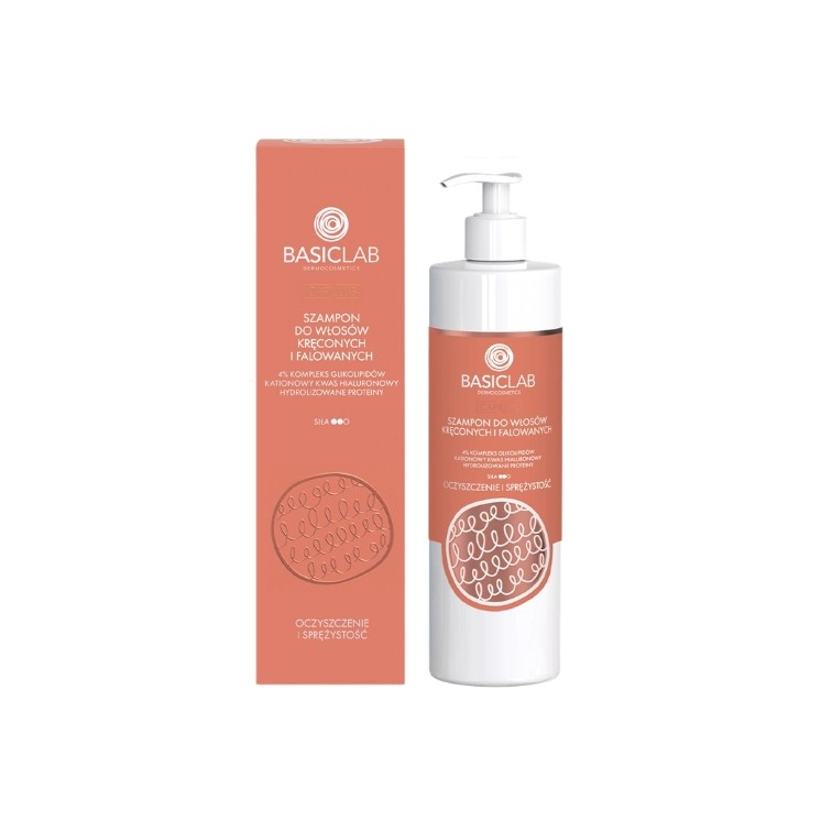 BasicLab Capillus Szampon do włosów kręconych i falowanych 300 ml
