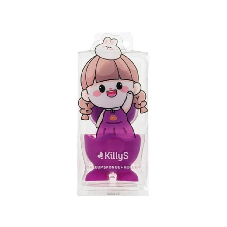 KillyS Tamagotchi Girl Violet Makeup Sponge with Stand 1 pc