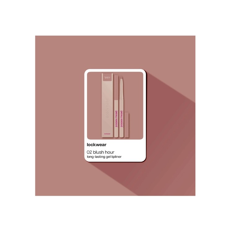 Poppy Head Lockwear Long-Lasting Gel Lip Liner /02/ Blush Hour 0.6 g