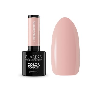 Claresa Nude Glow Gummy Nude Lakier hybrydowy do paznokci /3/ 5 g
