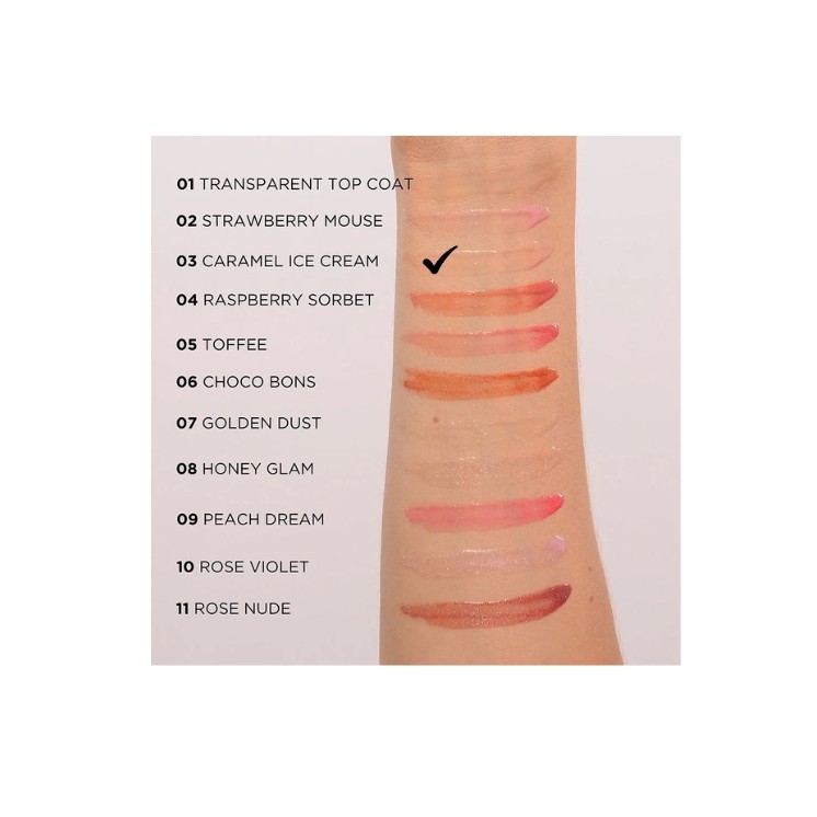 Eveline Diamond Glow Lip Luminizer Lip gloss with hyaluronic acid /03/ 5 ml