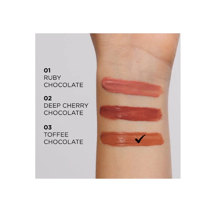 Eveline Choco Glamour Winylowa Pomadka do ust Toffe Chocolate /03/ 4,5 ml