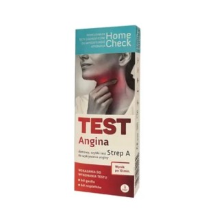 Home Check Test Angina Strep A Test do wykrywania antygenu paciorkowca grupy A 1 sztuka