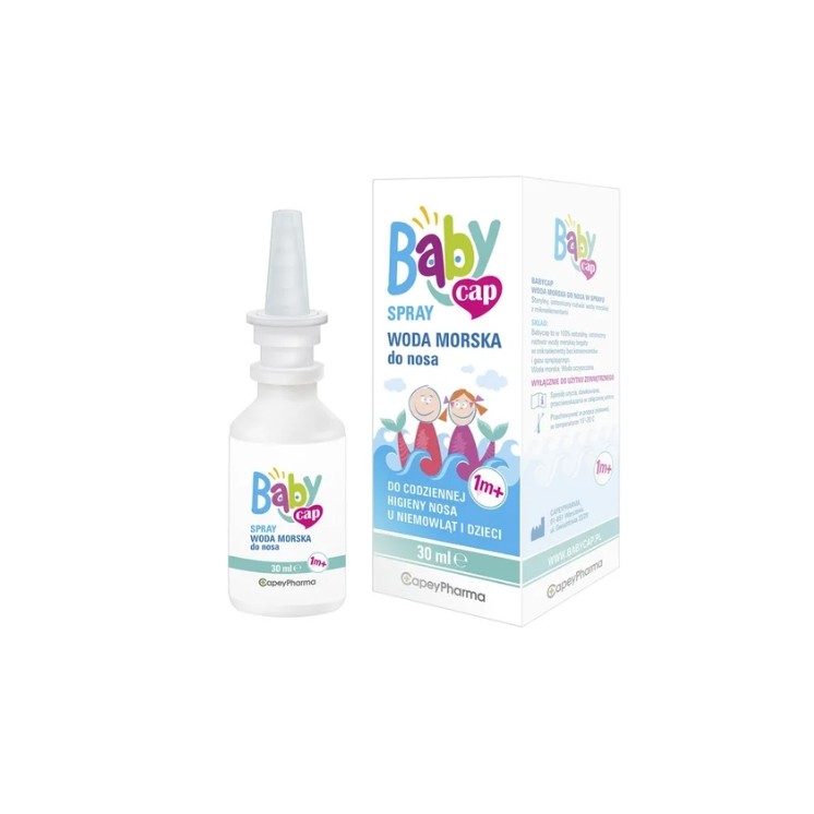 Babycap Woda morska do nosa w sprayu 30 ml