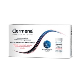 Dermena Hair Care Men Kuracja w ampułkach hamująca wypadanie włosów 15 x 5 ml