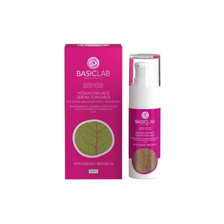 BasicLab Esteticus Strengthening Toning Facial Serum with 10% EGF Growth Factor Complex 30 ml